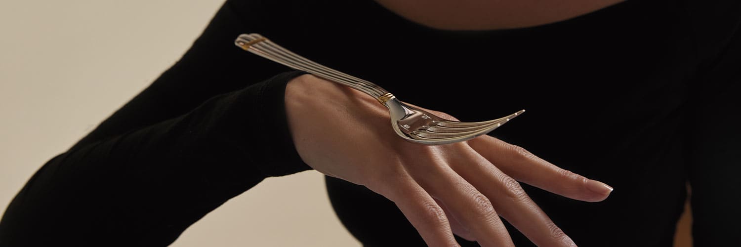 Christofle "Aria Flatware Sterling Silver" Christofle "Aria" Salad Serving Spoon silver plated 25 cm