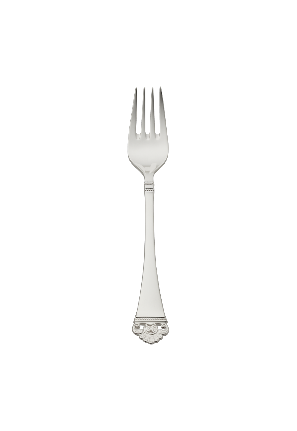 Robbe & Berking "Rose Pattern" Dessert Fork silver plated with gold accents 18,5 cm
