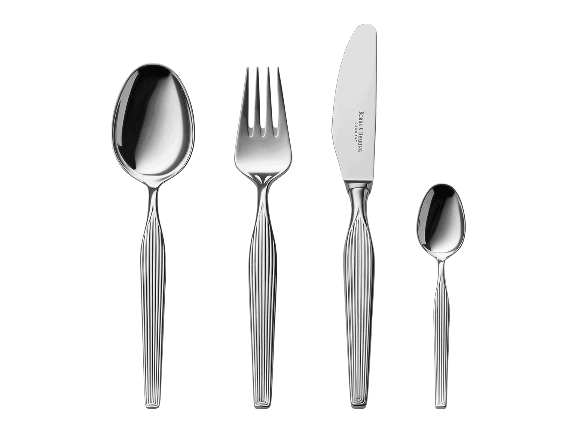Robbe & Berking "Metropolitan" Dinner Set 24-pcs Sterling and gold plated