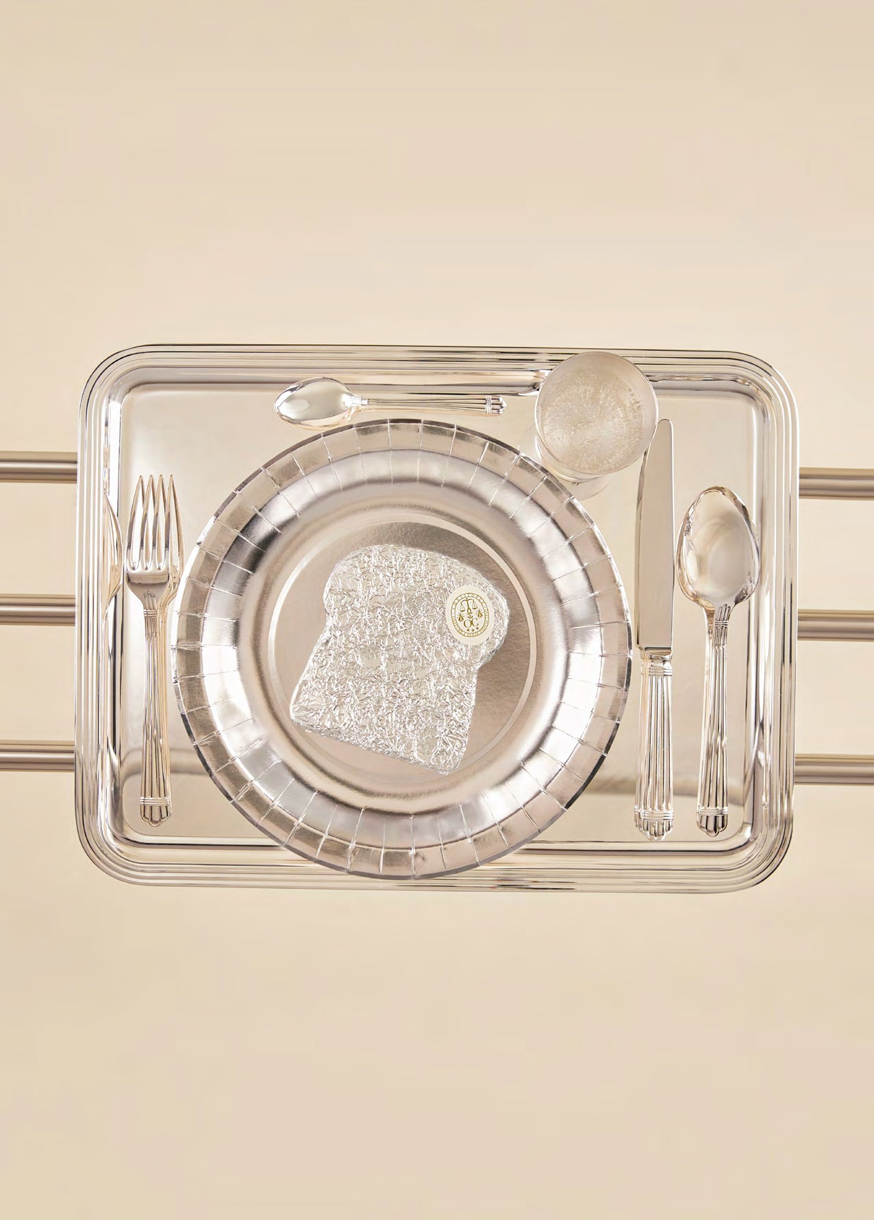 Christofle "Aria" Table Set 5-piece silver plated Christofle "Aria" Salad Serving Spoon silver plated 25 cm