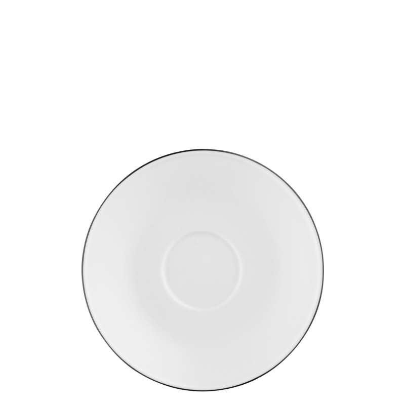 Fürstenberg "Wagenfeld" Espresso Cup Saucer Black Line Porcelain 12,4 cm