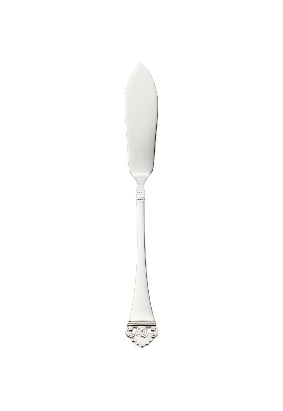 Robbe & Berking "Rose Pattern" Fish Knife silver plated with gold accents 22 cm