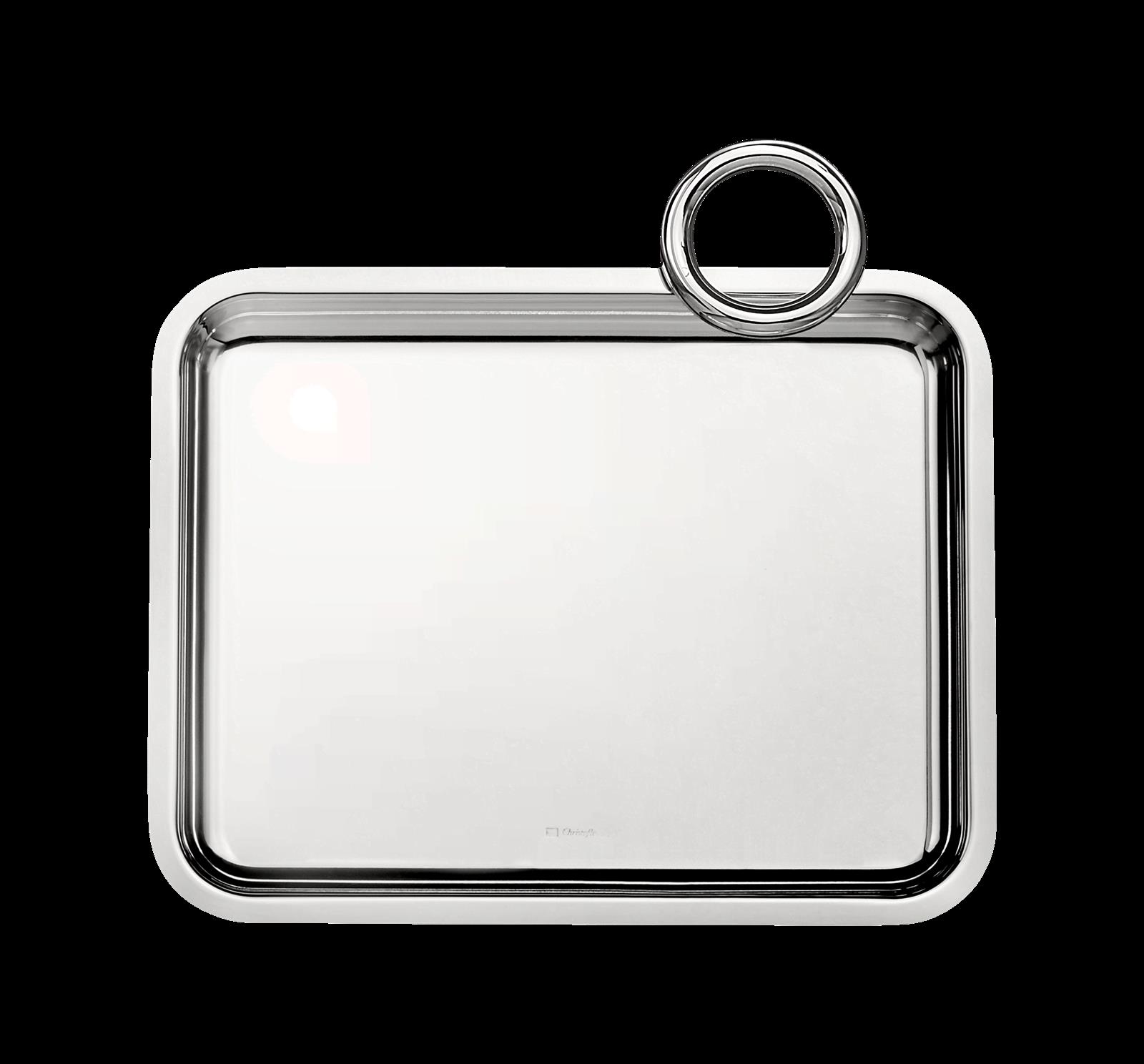 Christofle "Vertigo" Tray with handles silver plated 20x16 cm