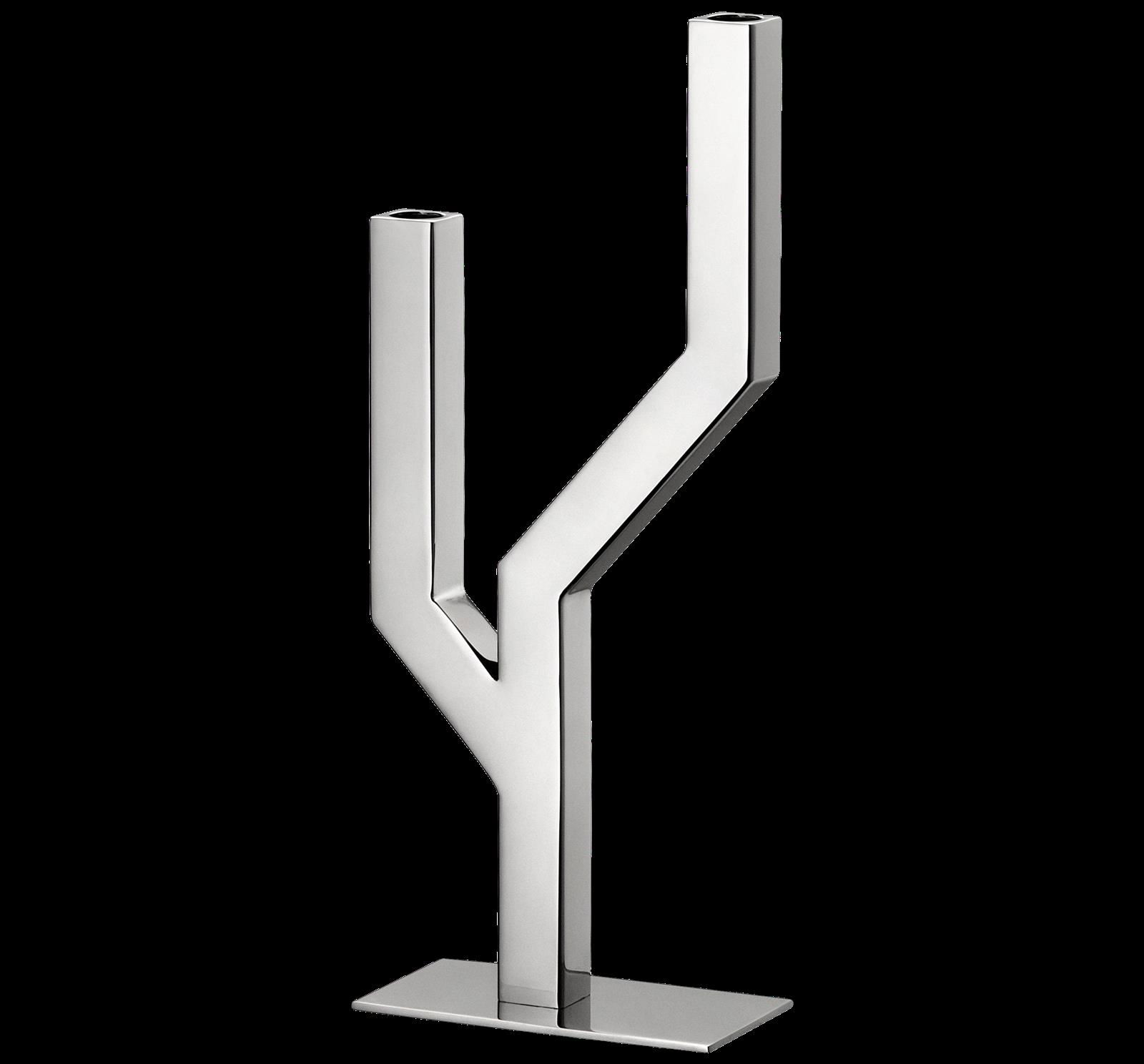 Christofle "Special Pieces" Candelabra 2-Armed Arborescence stainless steel