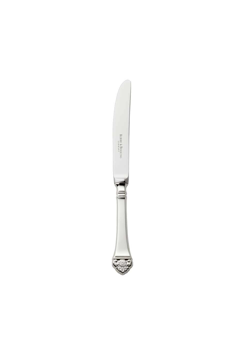 Robbe & Berking "Rose Pattern" Cake Knife silver plated with gold accents 8,5 cm