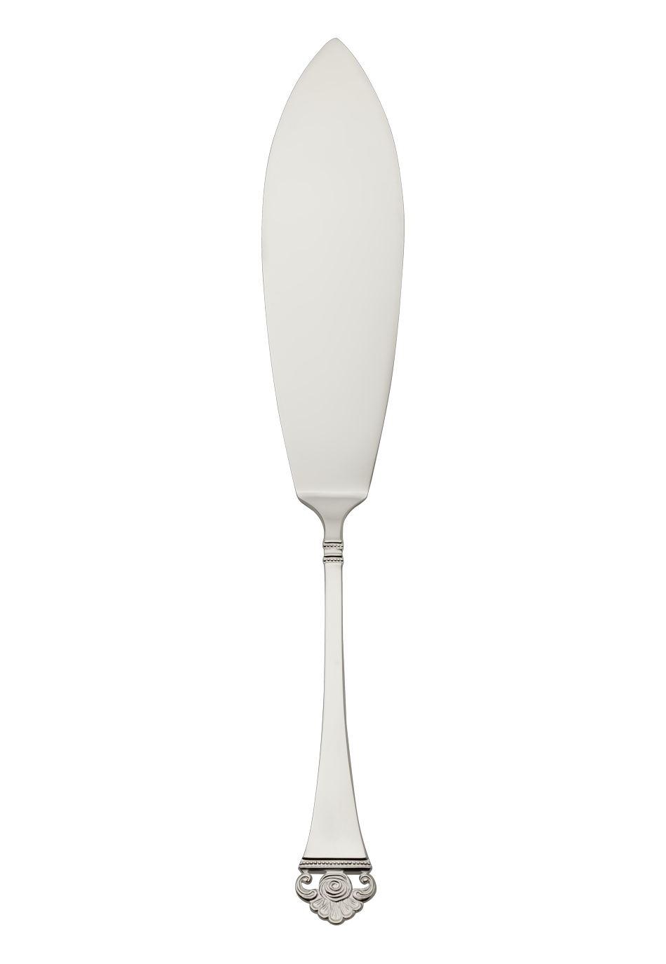Robbe & Berking "Rose Pattern" Fish Serving Knife silver plated with gold accents 29,5 cm