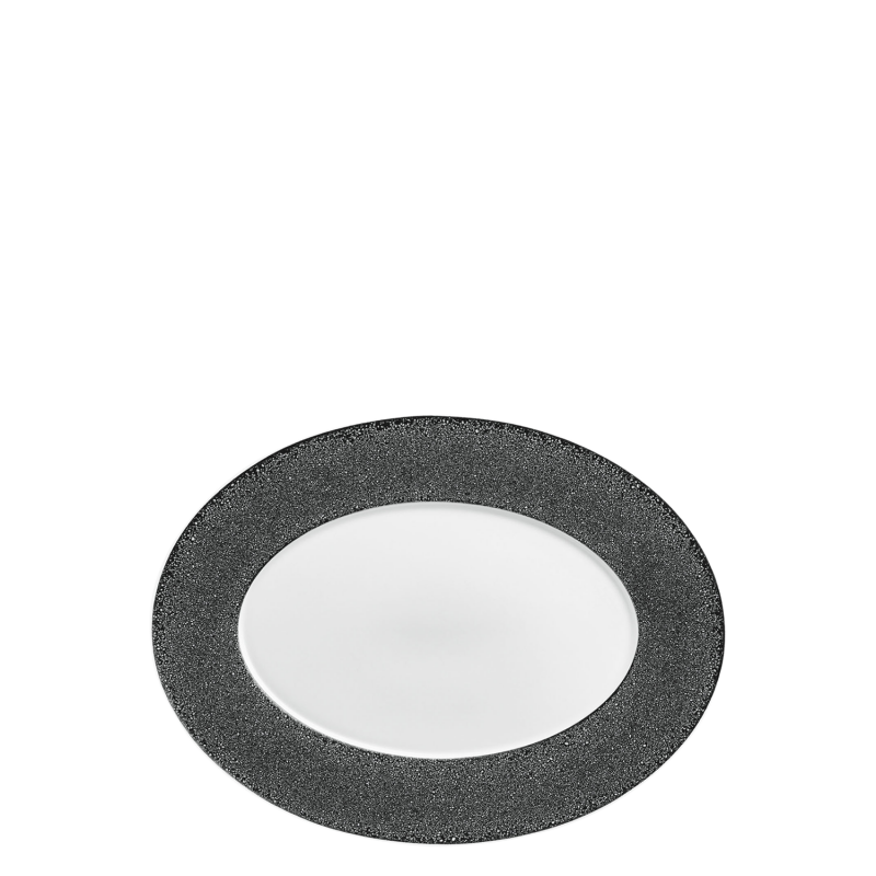 Fürstenberg "Carlo" Platter Oval Zigrino Porcelain 32,5x24,5 cm