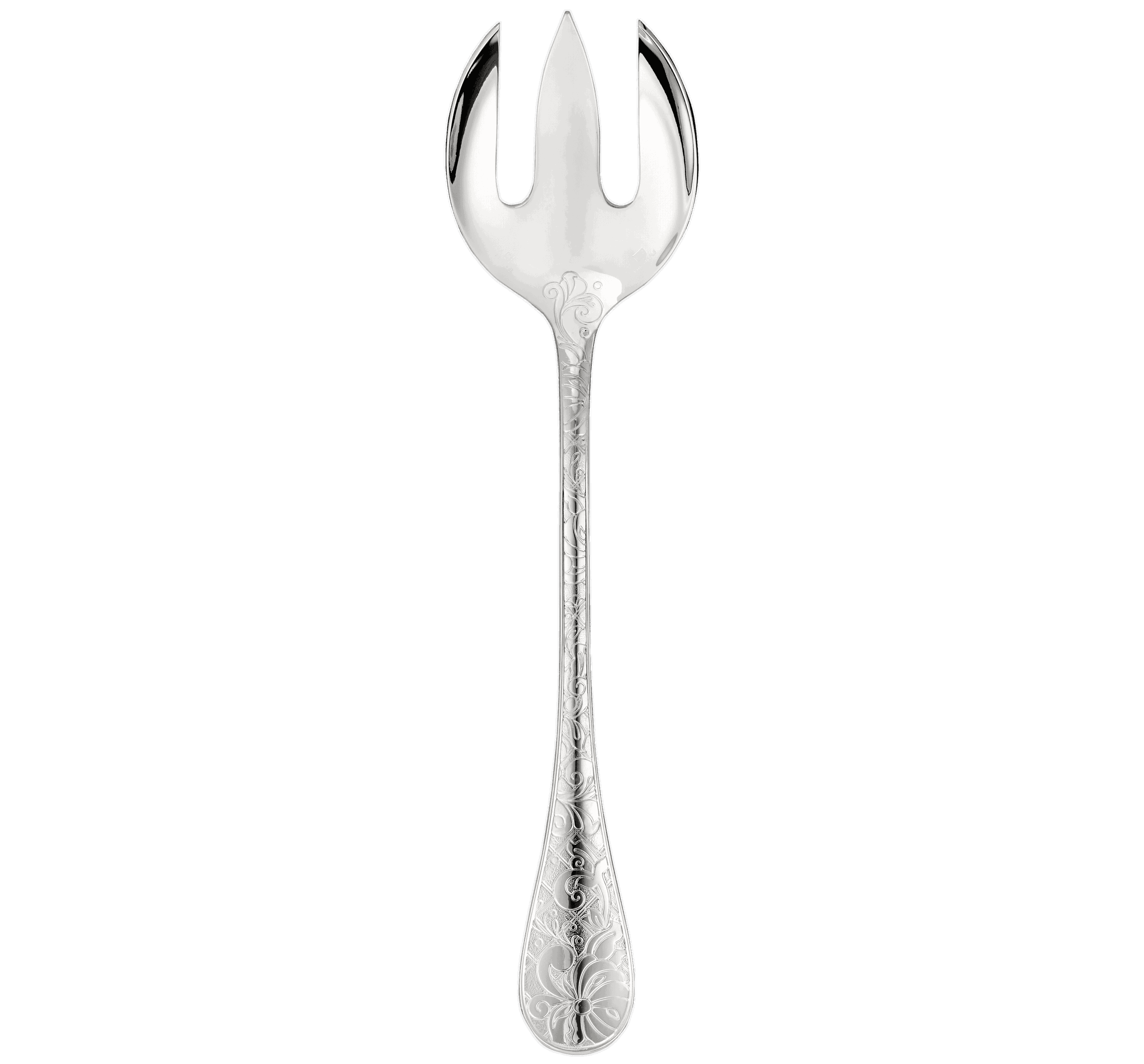Christofle "Jardin D'Eden" Salad Serving Fork silver plated 25 cm