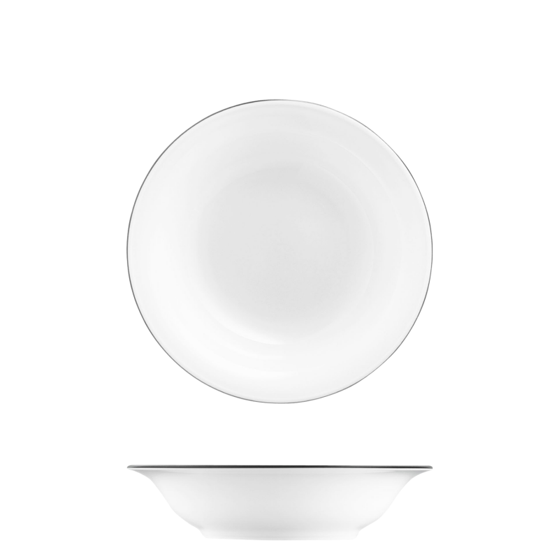 Fürstenberg "Wagenfeld" Dessert Bowl Black Line Porcelain 15,9 cm