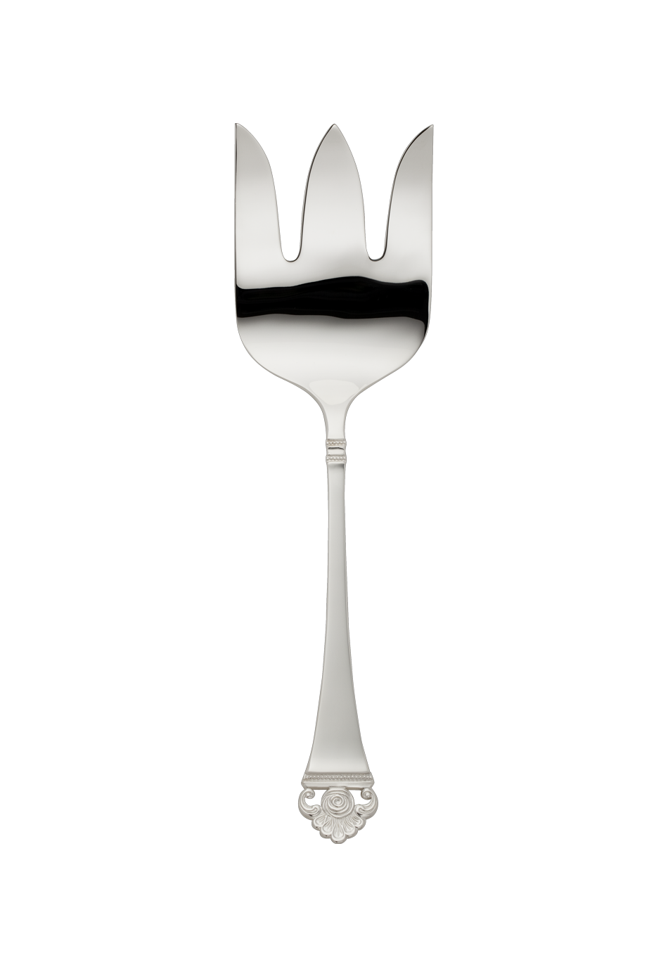 Robbe & Berking "Rose Pattern" Fish Serving Fork silver plated with gold accents 23 cm