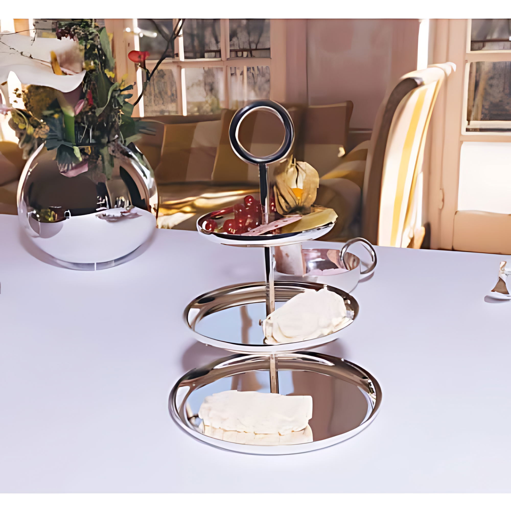 Christofle "Vertigo" Etagere 3 bowls silver plated