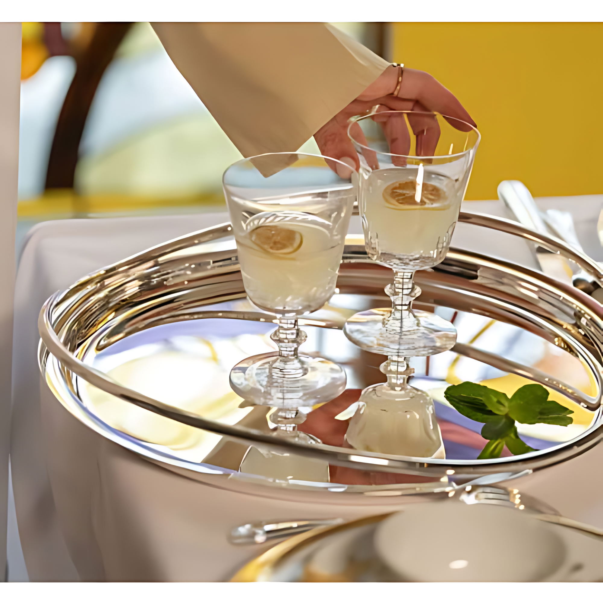 Christofle "Vertigo" Tray silver plated 39 cm