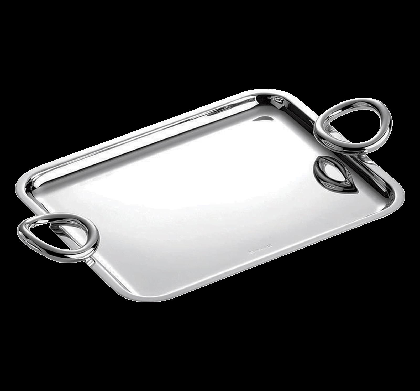 Christofle "Vertigo" Tray with 2 handles silver plated 20x16 cm