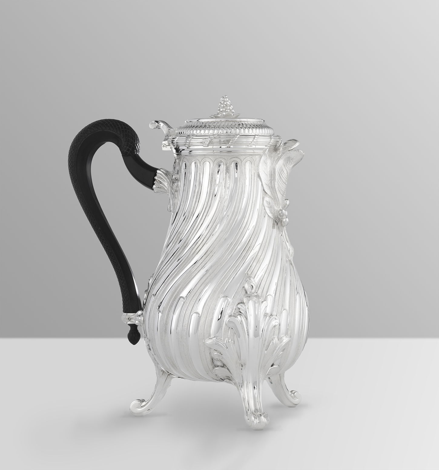 Puiforcat "Louis XV" Kaffeekanne Thomas Germain versilbert