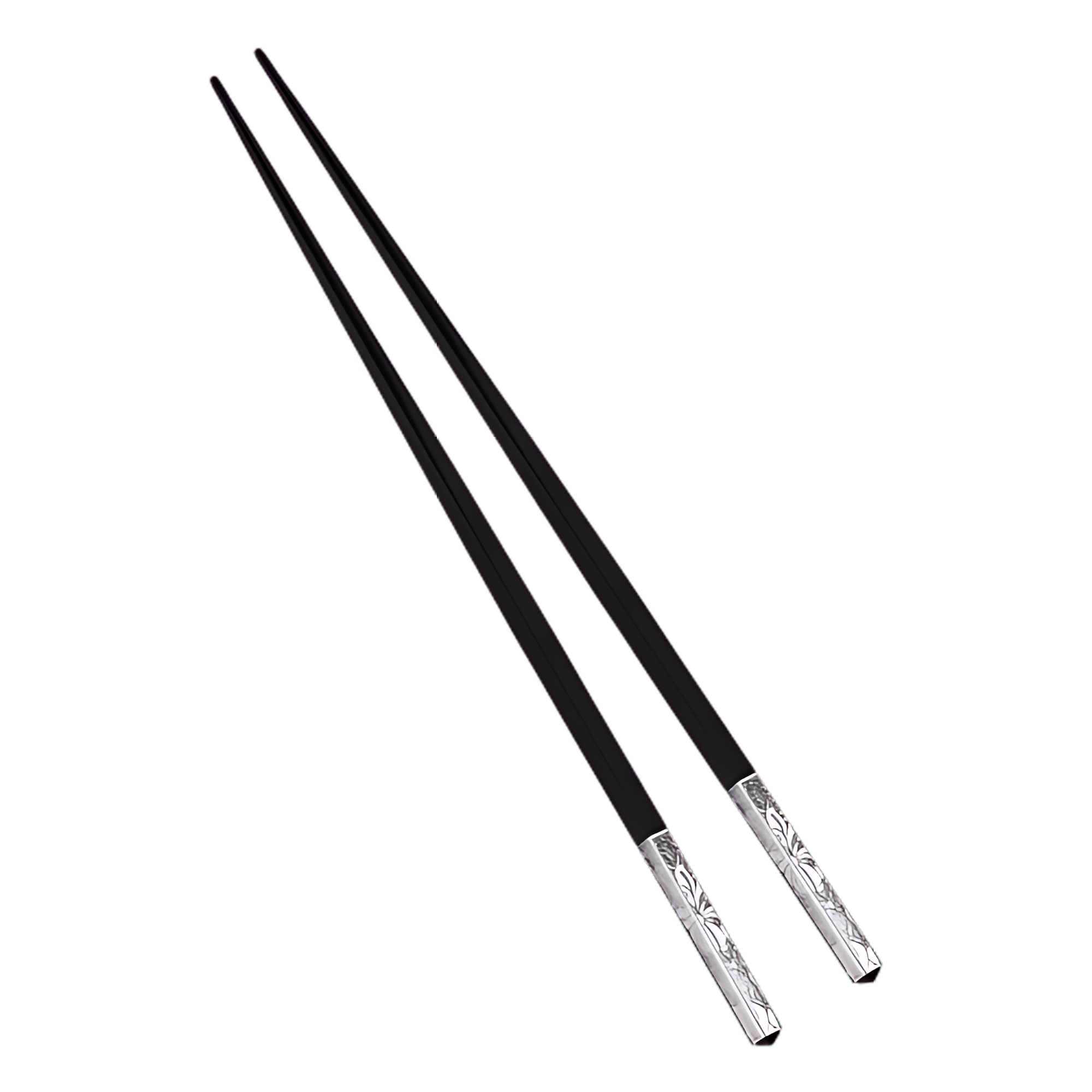 Christofle "Jardin D'Eden" Pair Chinese Chopsticks silver plated 24 cm