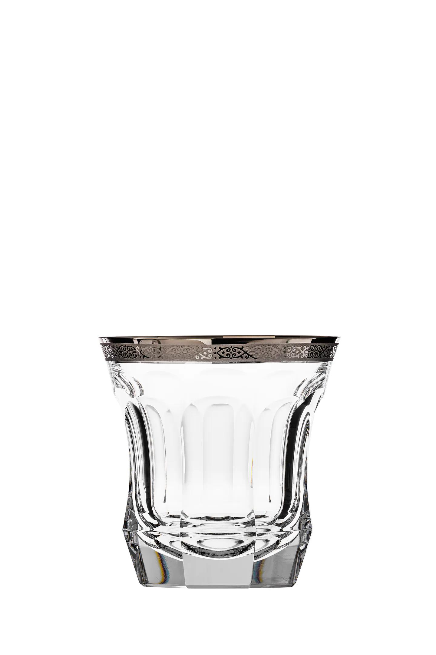 Moser "Pope" Water Glass (relief decor) Platinum 370 ml