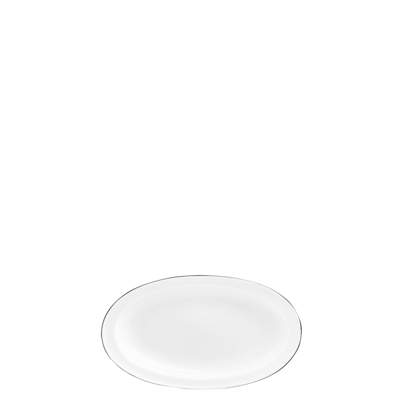Fürstenberg "Wagenfeld" Pickle Dish Black Line Porcelain 22,6x13 cm