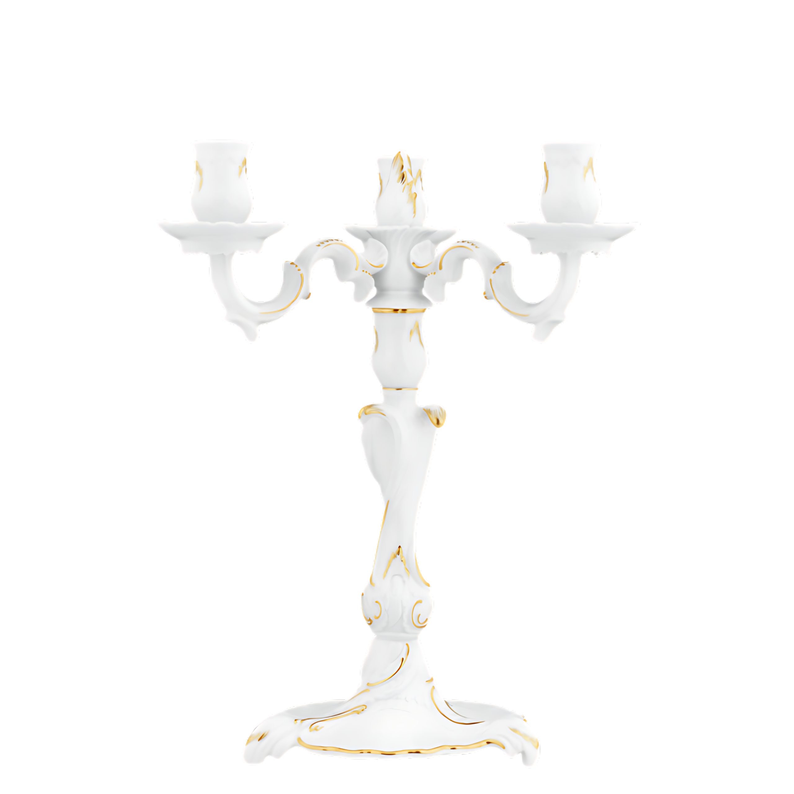 Fürstenberg "Herzog Ferdinand" Candle Holder Porcelain 34 cm