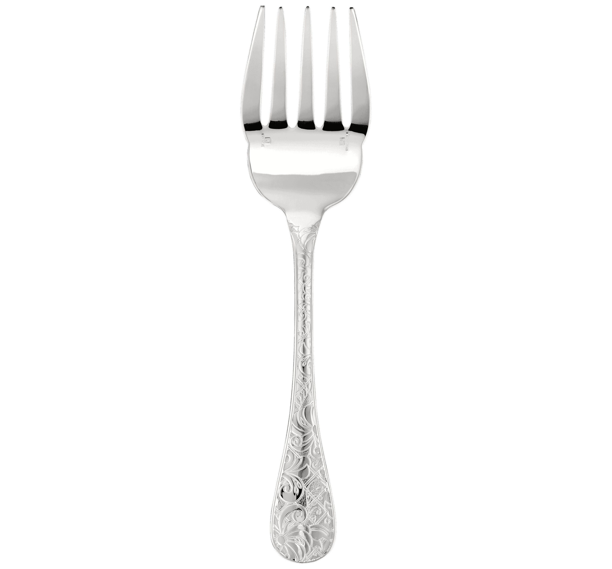 Christofle "Jardin D'Eden" Fish Serving Fork silver plated 22 cm