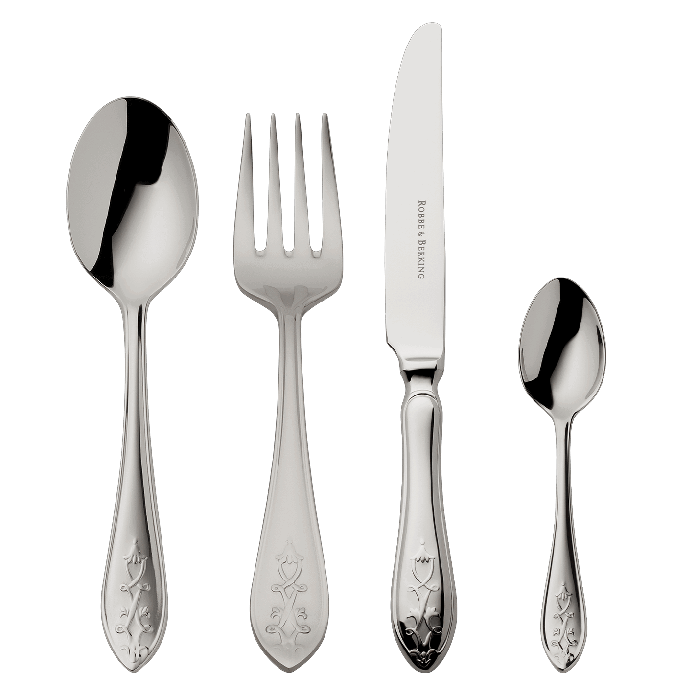 Robbe & Berking "Jardin" Childrens Set 4-pcs stainless steel Robbe & Berking "Jardin" Childrens Set 4-pcs stainless steel