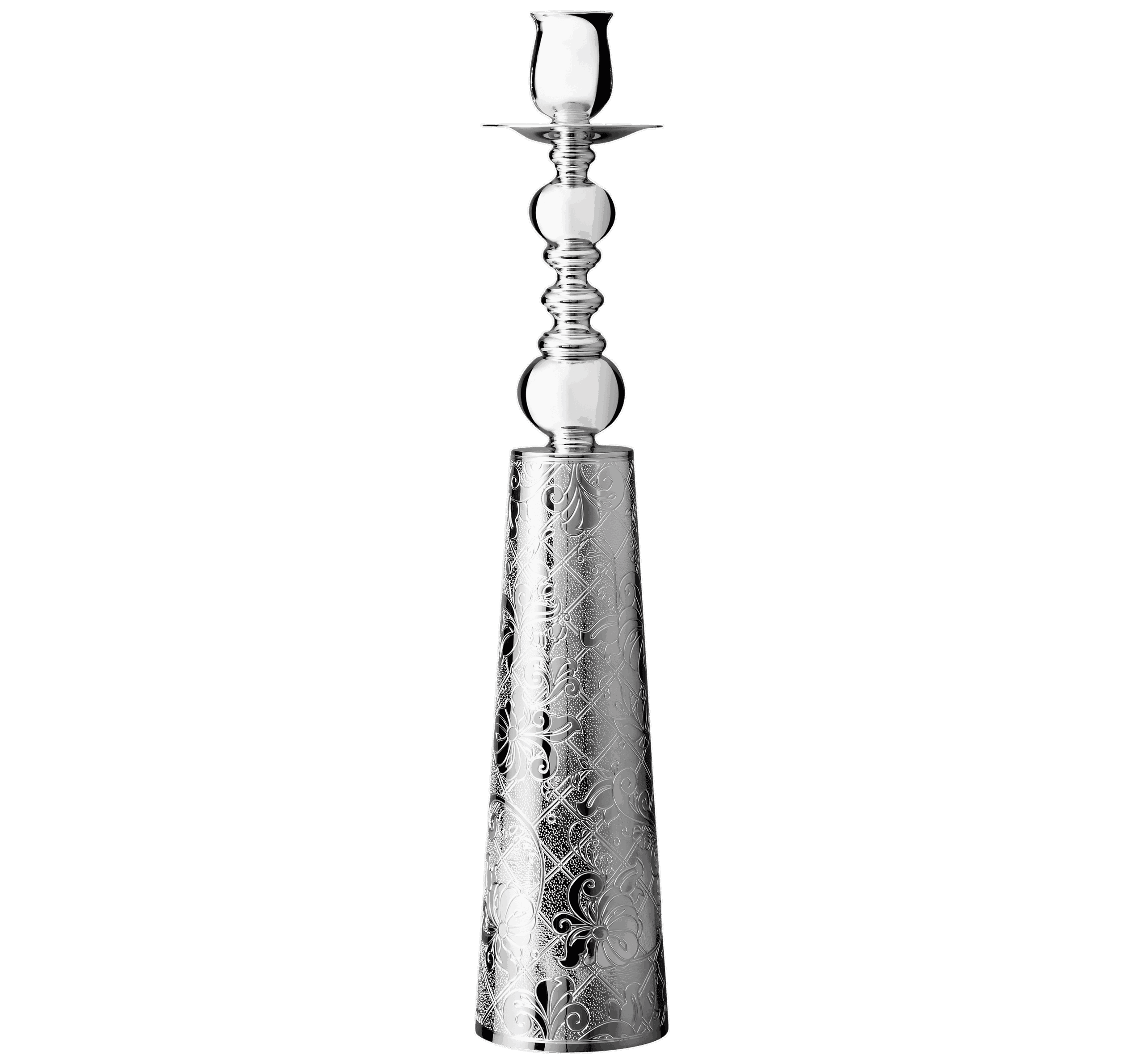 Christofle "Jardin D'Eden" Candle Holder silver plated
