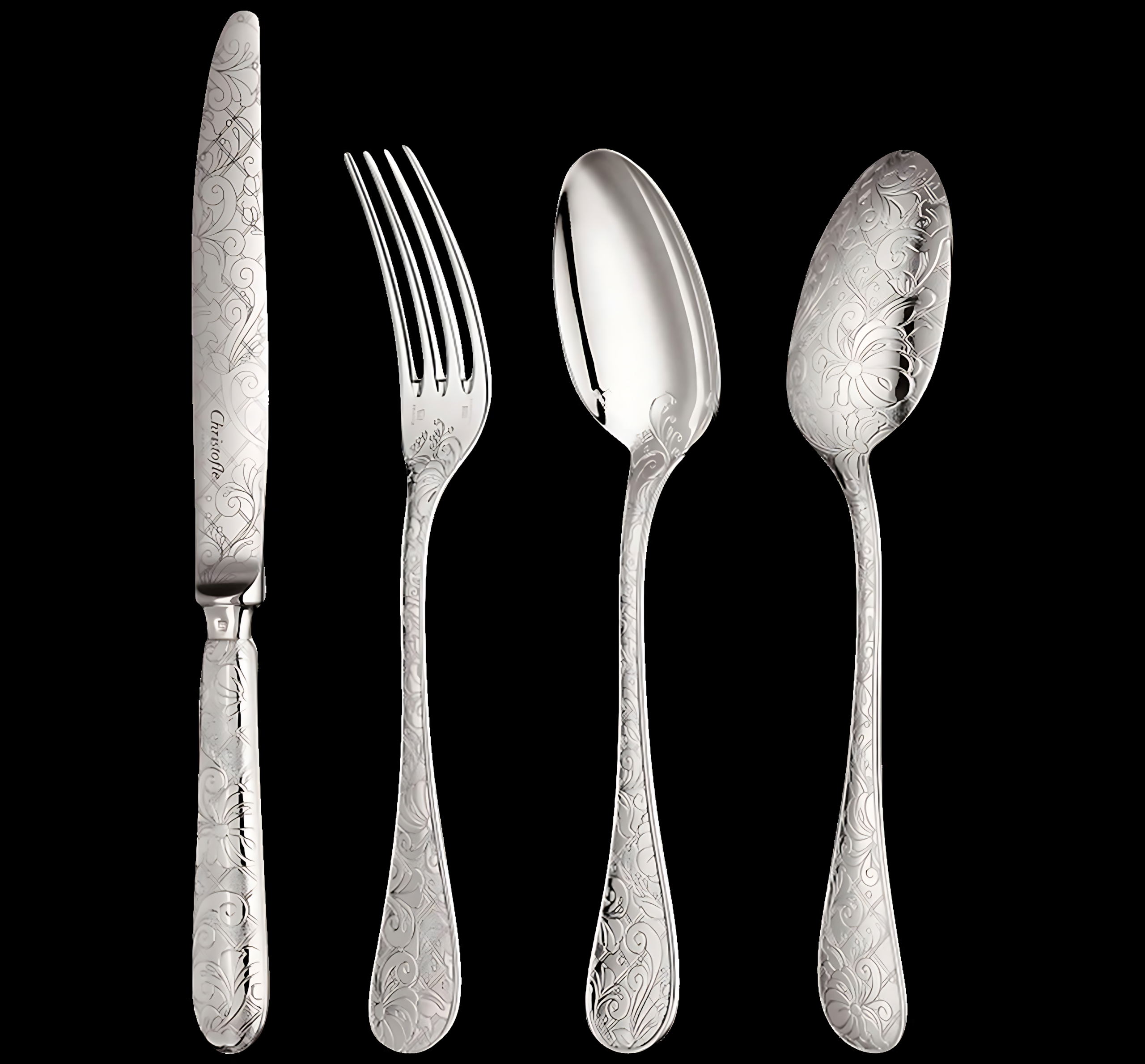 Christofle "Jardin D'Eden" Table Set 24-piece sterling silver