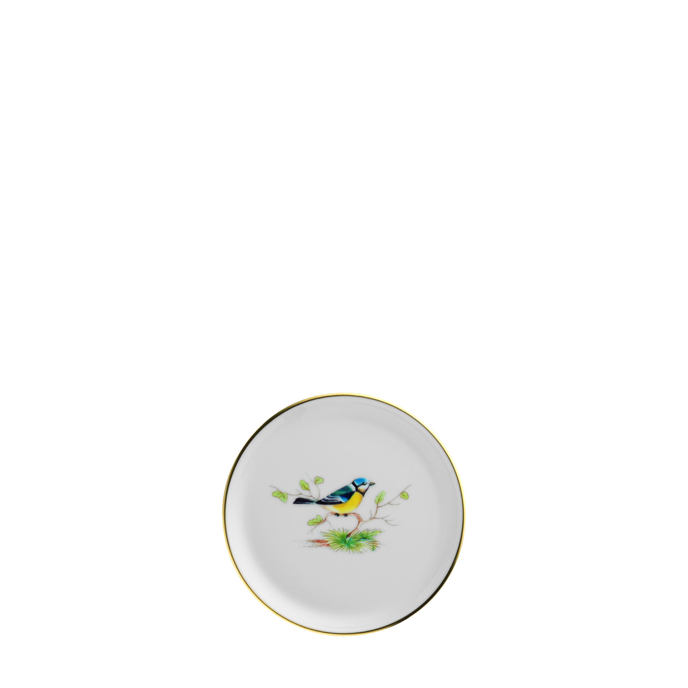 Fürstenberg "Alt Fürstenberg Bandolino" Coaster Blue Bird Porcelain 9,9 cm