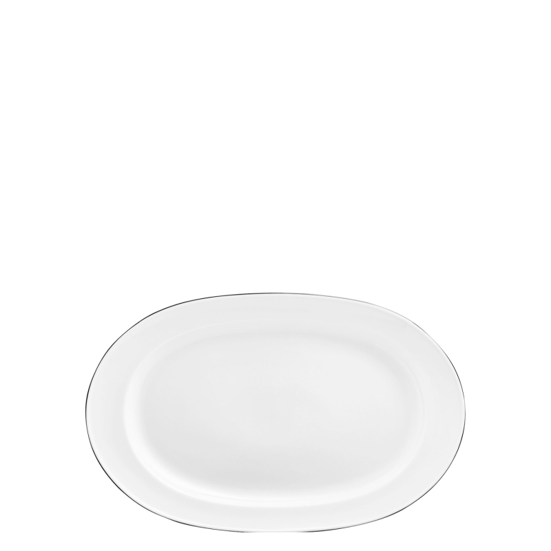 Fürstenberg "Wagenfeld" Platter Oval Black Line Porcelain 33x21 cm