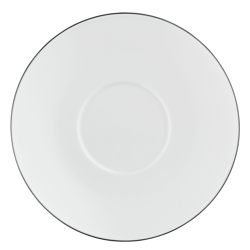 Fürstenberg "Wagenfeld" Saucer Black Line Porcelain 19,5 cm