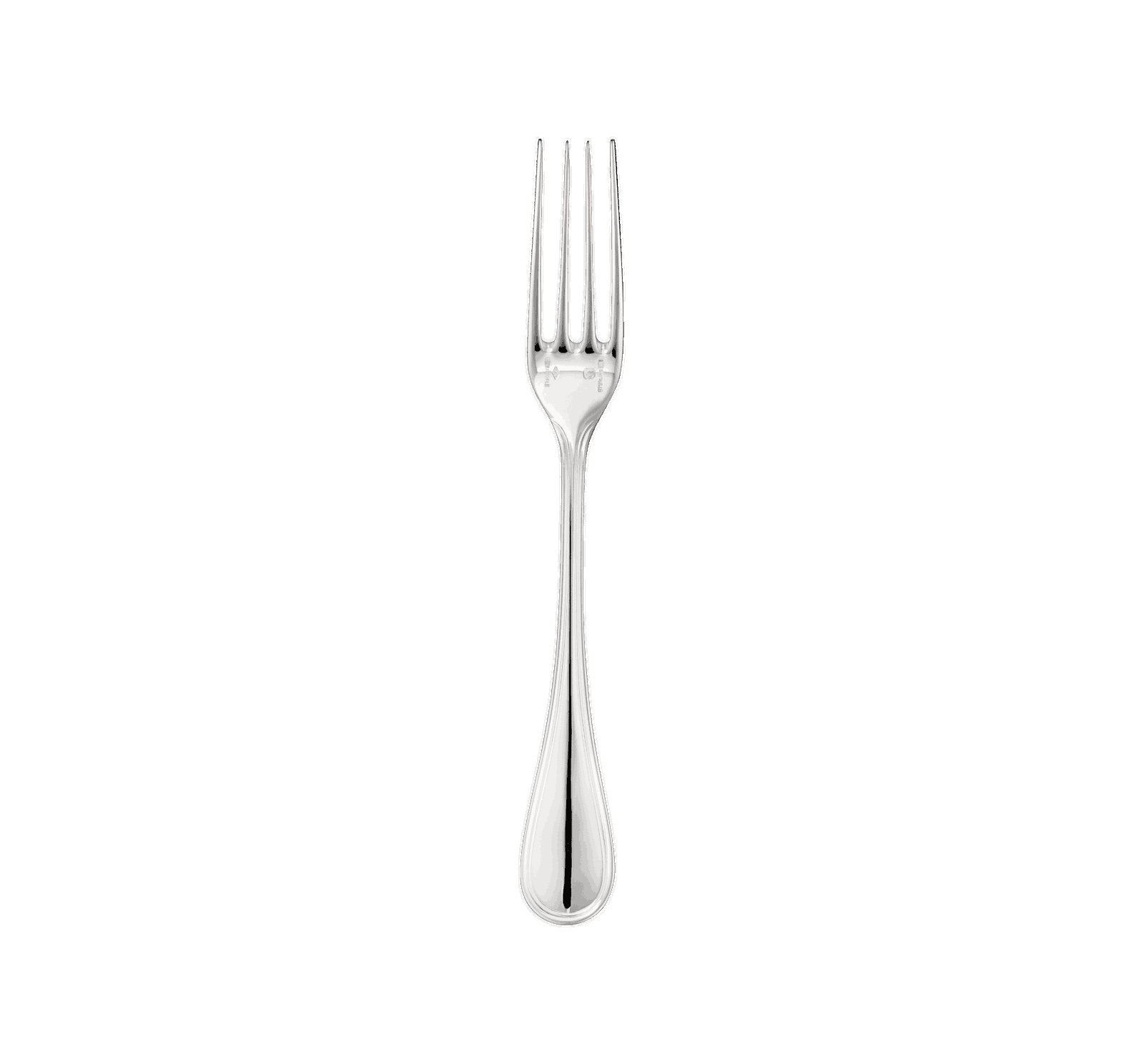 Christofle "Albi" Dessert Fork partially gold-plated sterling silver 17 cm