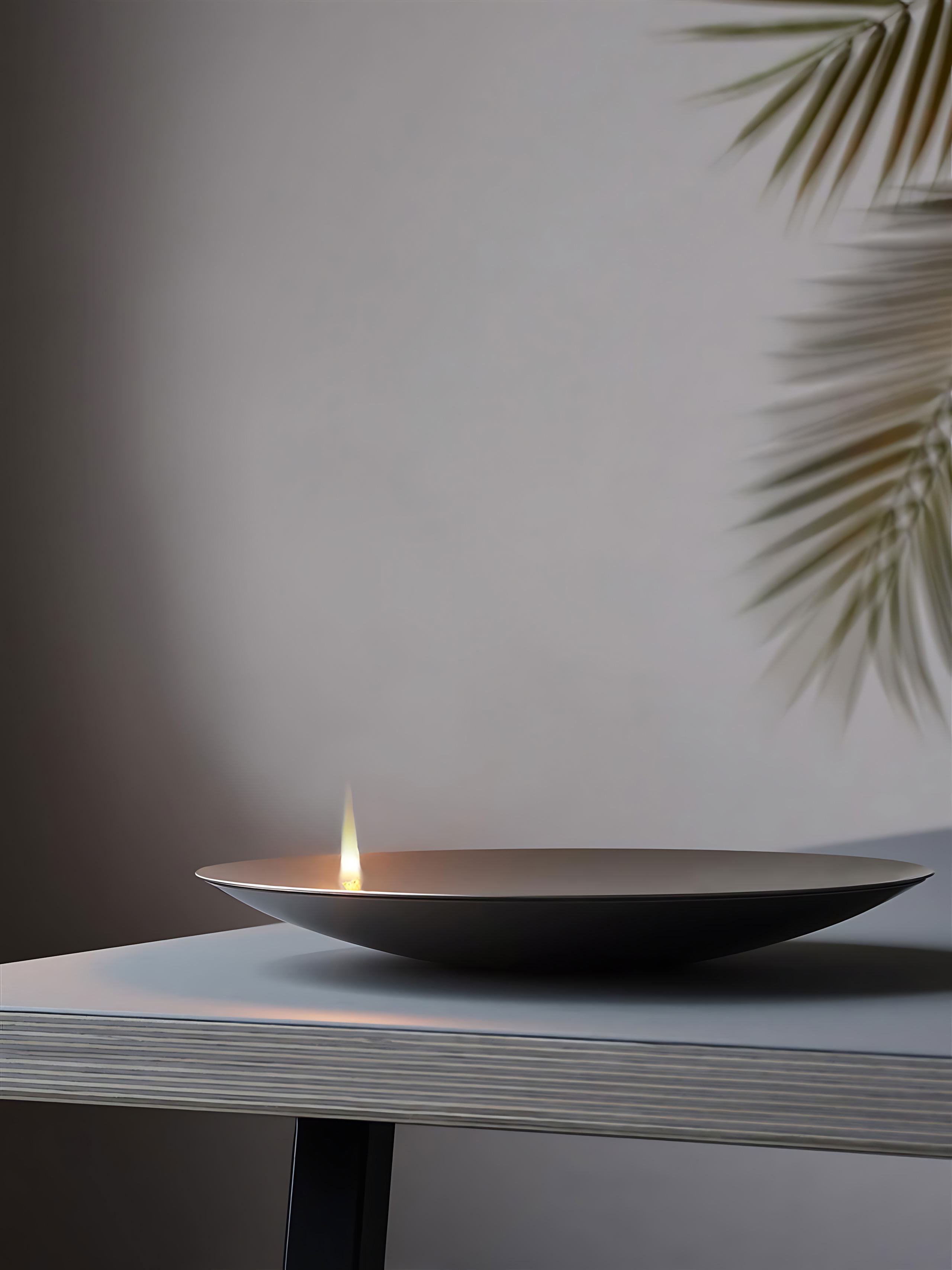 Mono "Concave" Oil Lamp small stainless steel