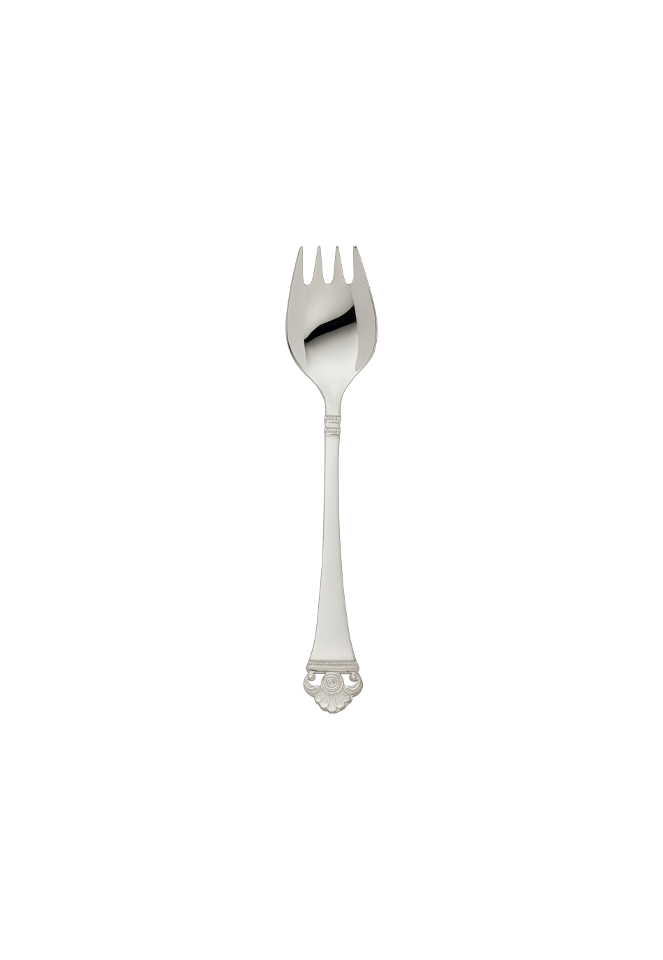 Robbe & Berking "Rose Pattern" Oyster Fork silver plated with gold accents 16 cm