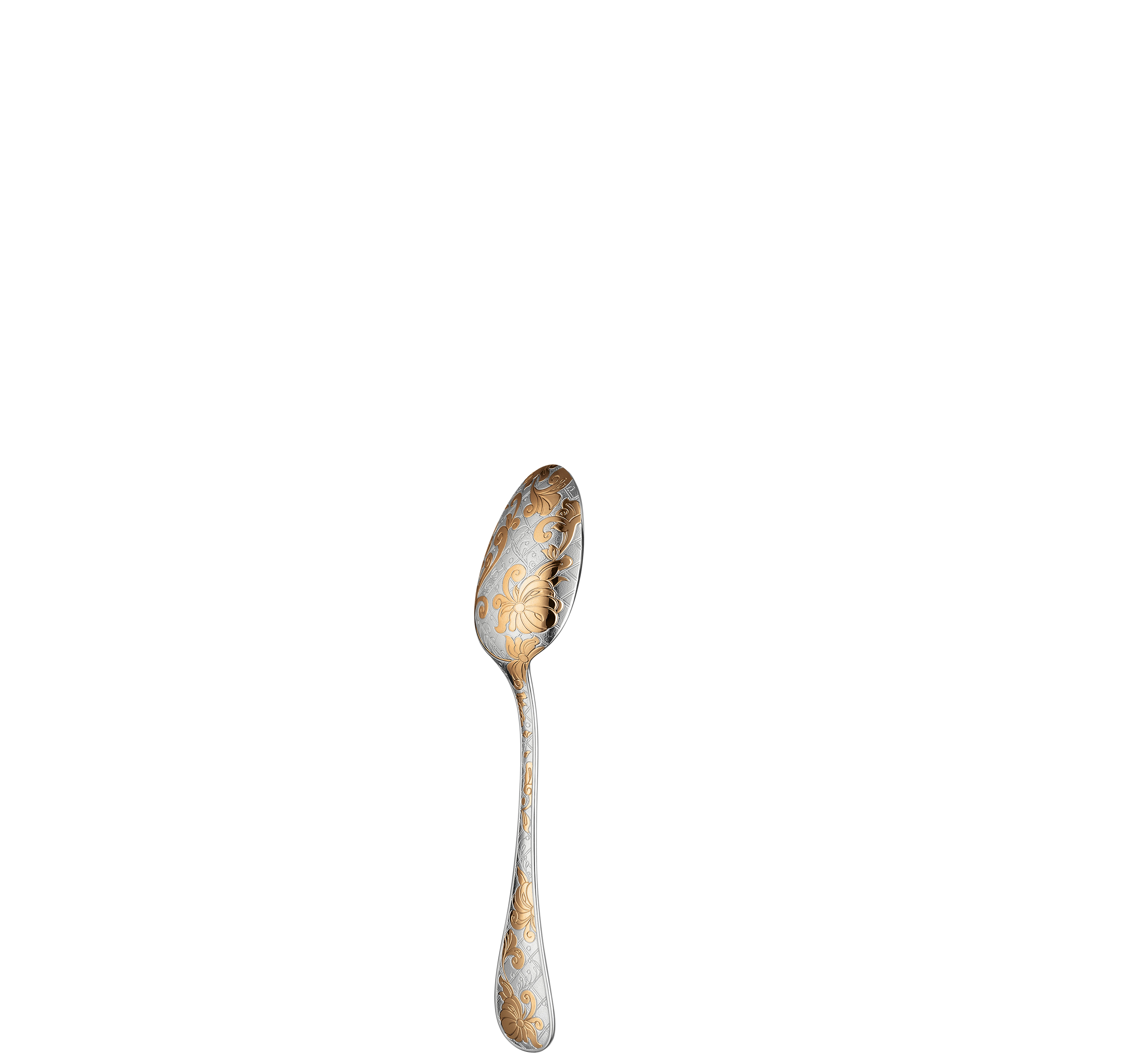 Christofle "Jardin D'Eden" Coffee Spoon partially gold-plated silver plated 14 cm