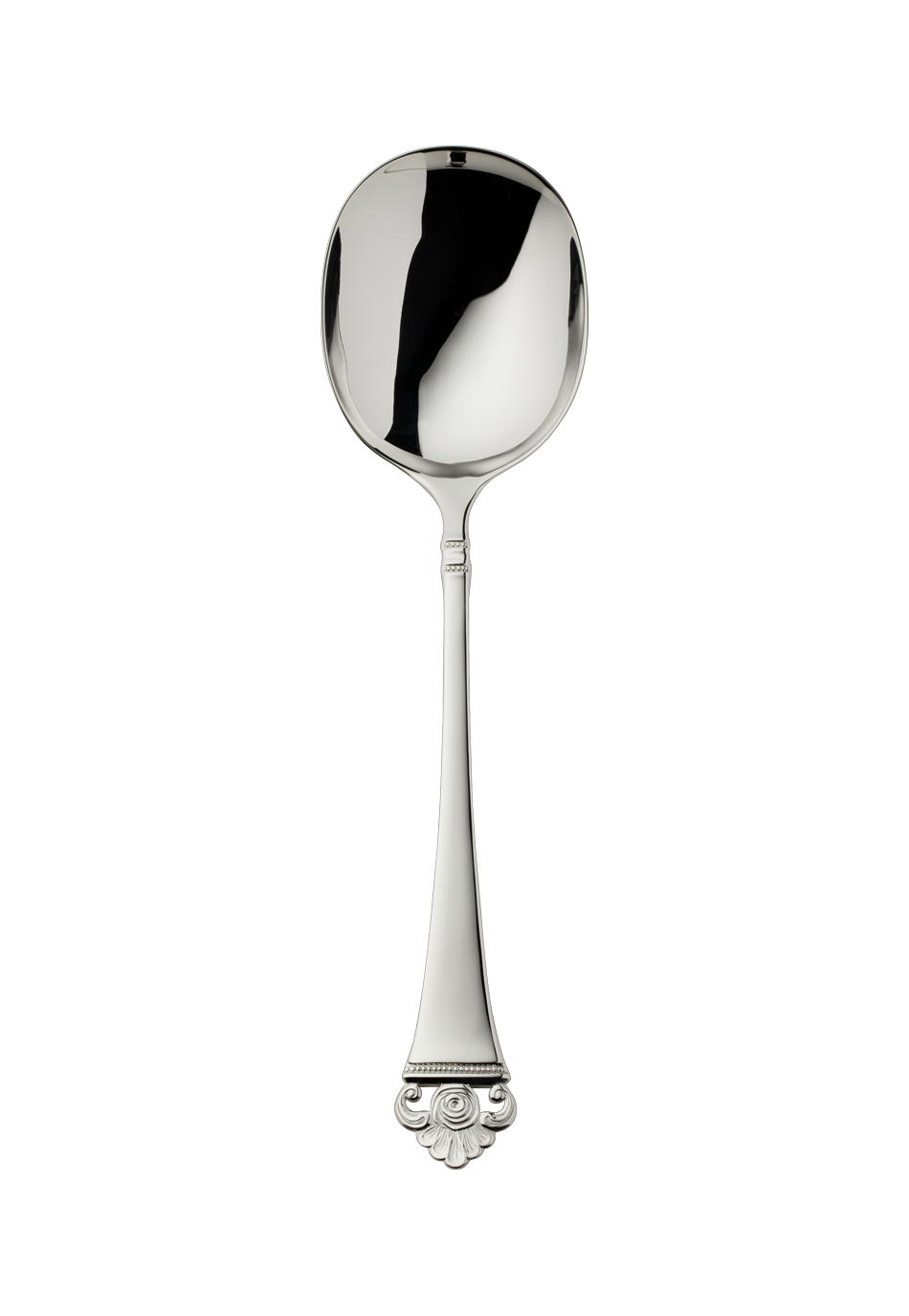 Robbe & Berking "Rose Pattern" Potato Spoon silver plated with gold accents 24 cm