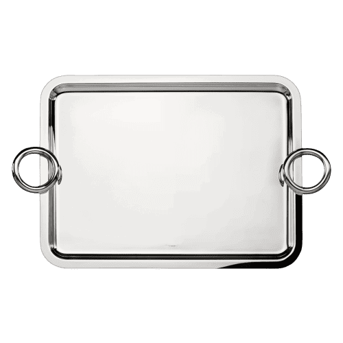 Christofle "Vertigo" Tray with handles silver plated 26x20 cm