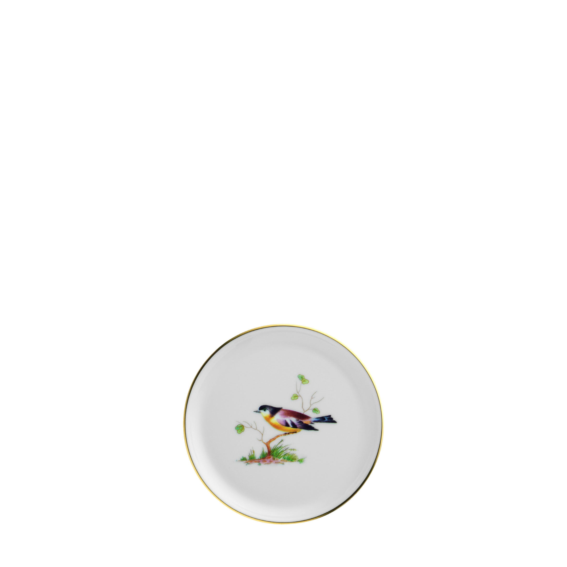 Fürstenberg "Alt Fürstenberg Bandolino" Coaster Yellow Bird Porcelain 9,9 cm