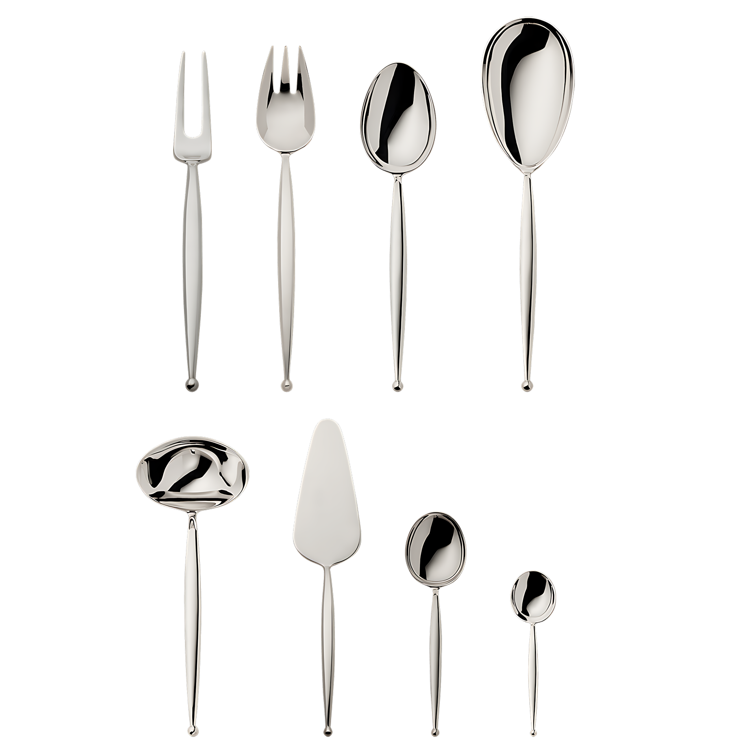 Robbe & Berking "Gio" Serving Set 9-pcs Sterling Silver