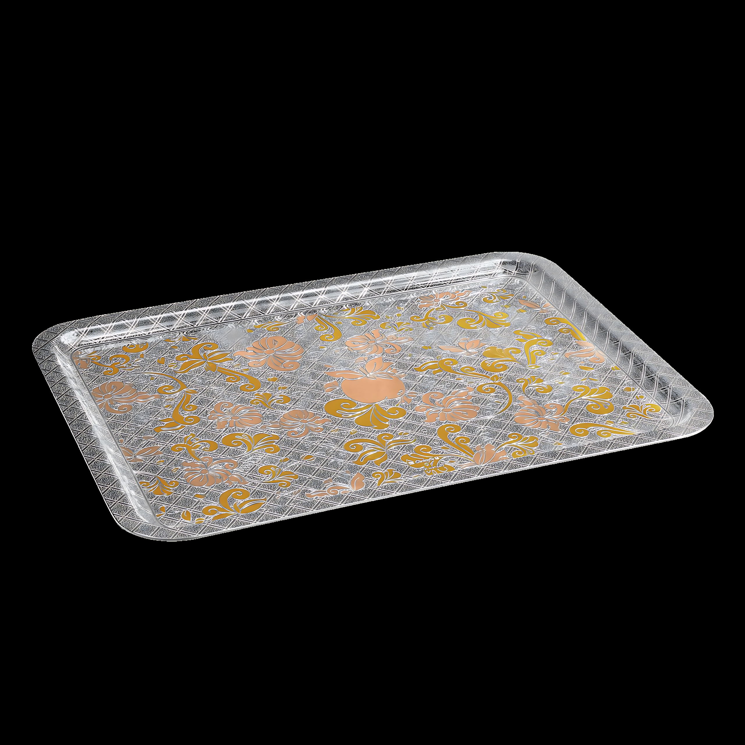Christofle "Jardin D'Eden" Tray silver plated 42x32 cm