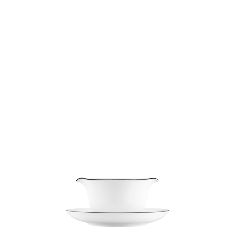 Fürstenberg "Wagenfeld" Gravy Boat Black Line Porcelain 450 ml