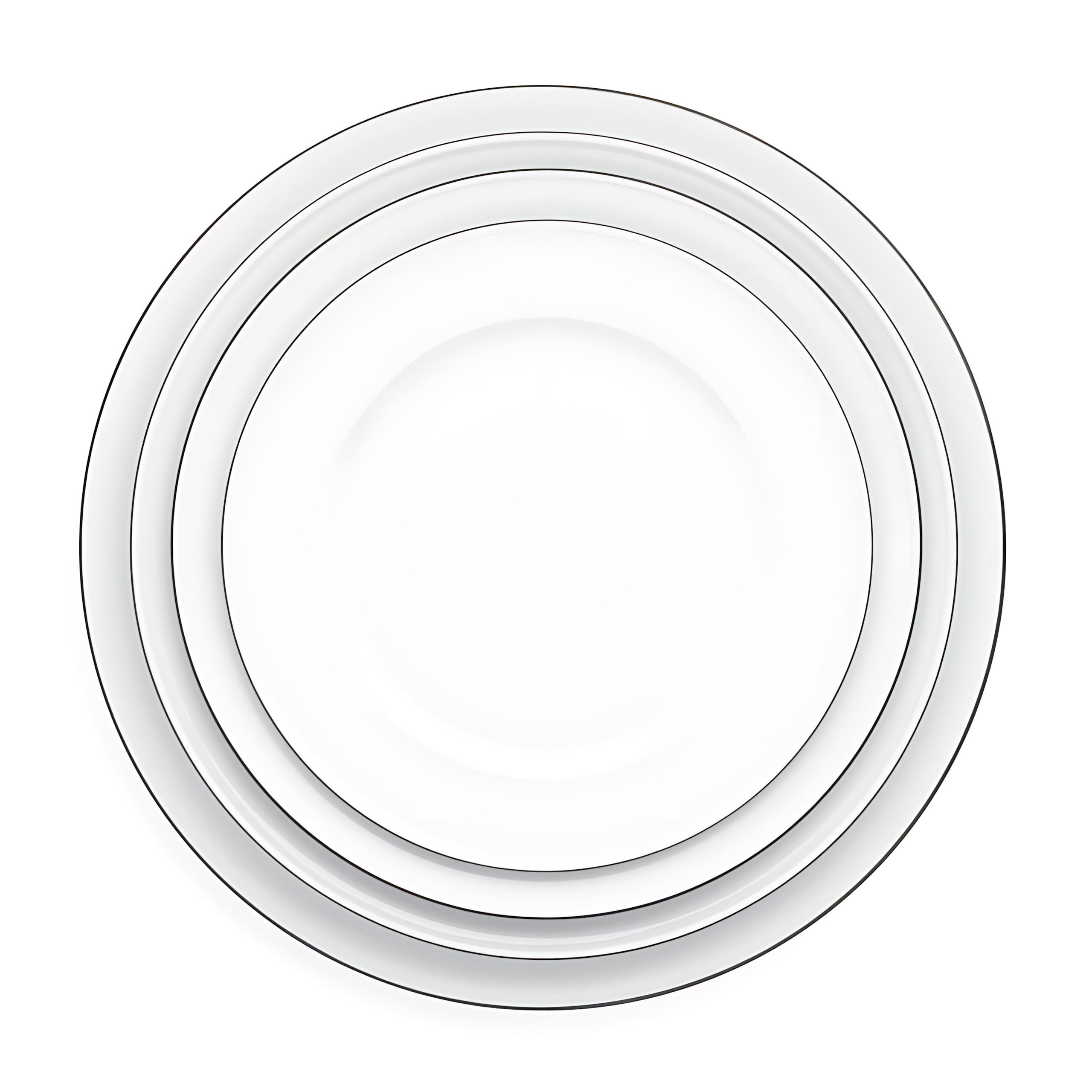 Fürstenberg "Wagenfeld" Plate Black Line Porcelain 24,5 cm