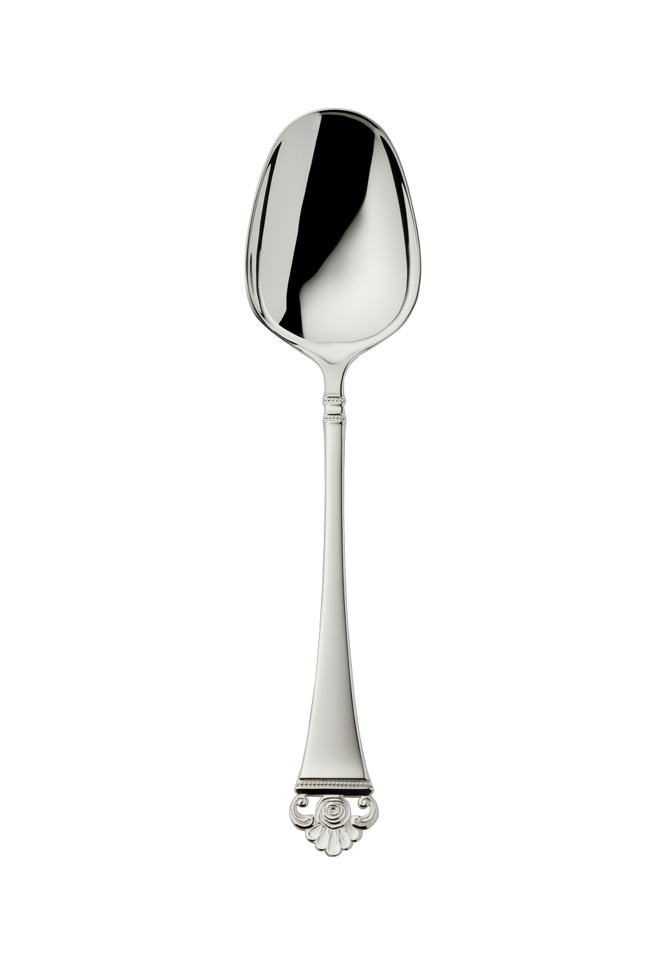Robbe & Berking "Rose Pattern" Vegetable Serving Spoon silver plated with gold accents 24 cm