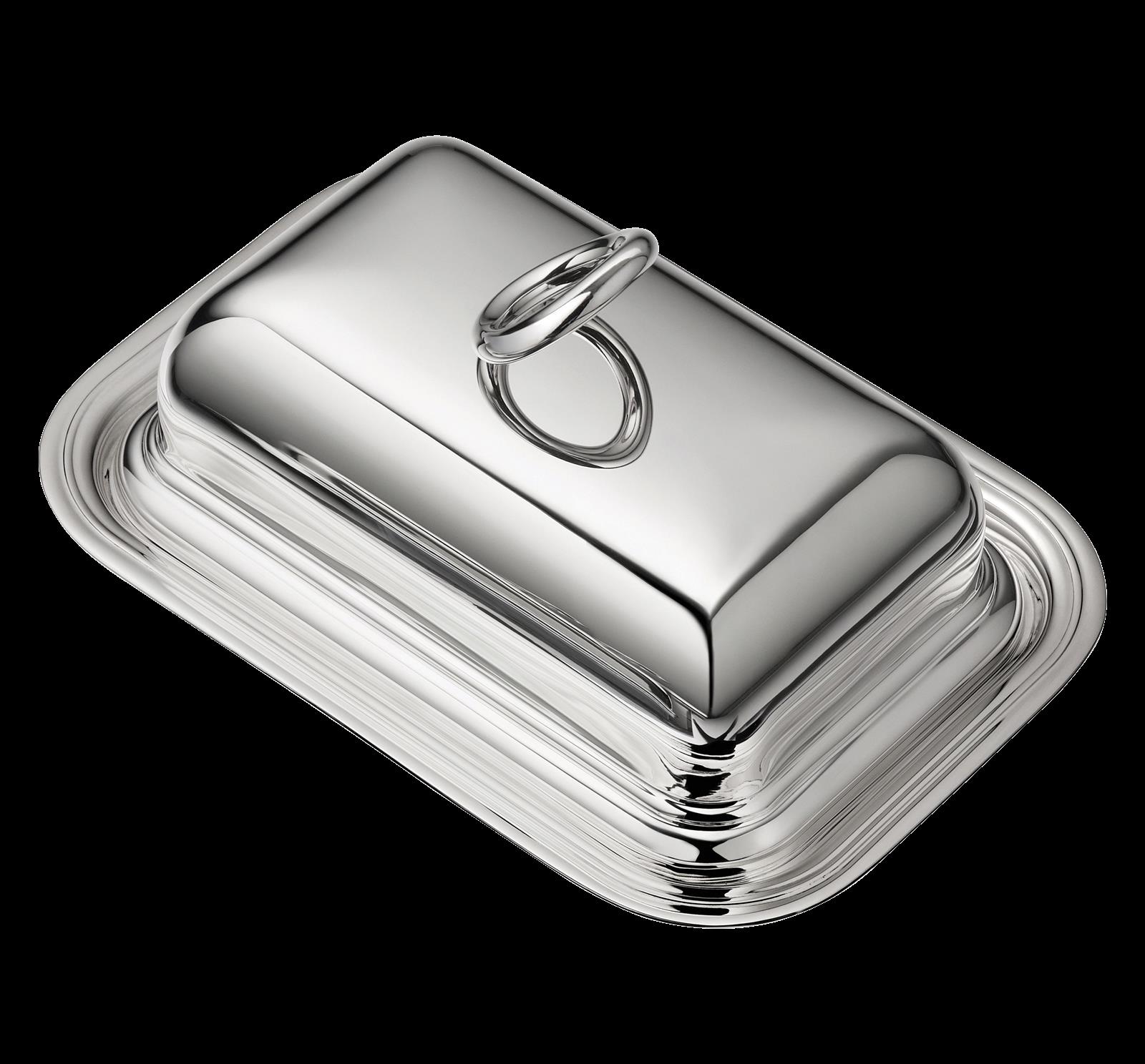 Christofle "Vertigo" Butter Dish silver plated