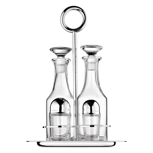 Christofle "Vertigo" Vinegar and Oil Stand glass