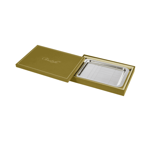 Christofle "Graphik" Tray silver plated 20x16 cm