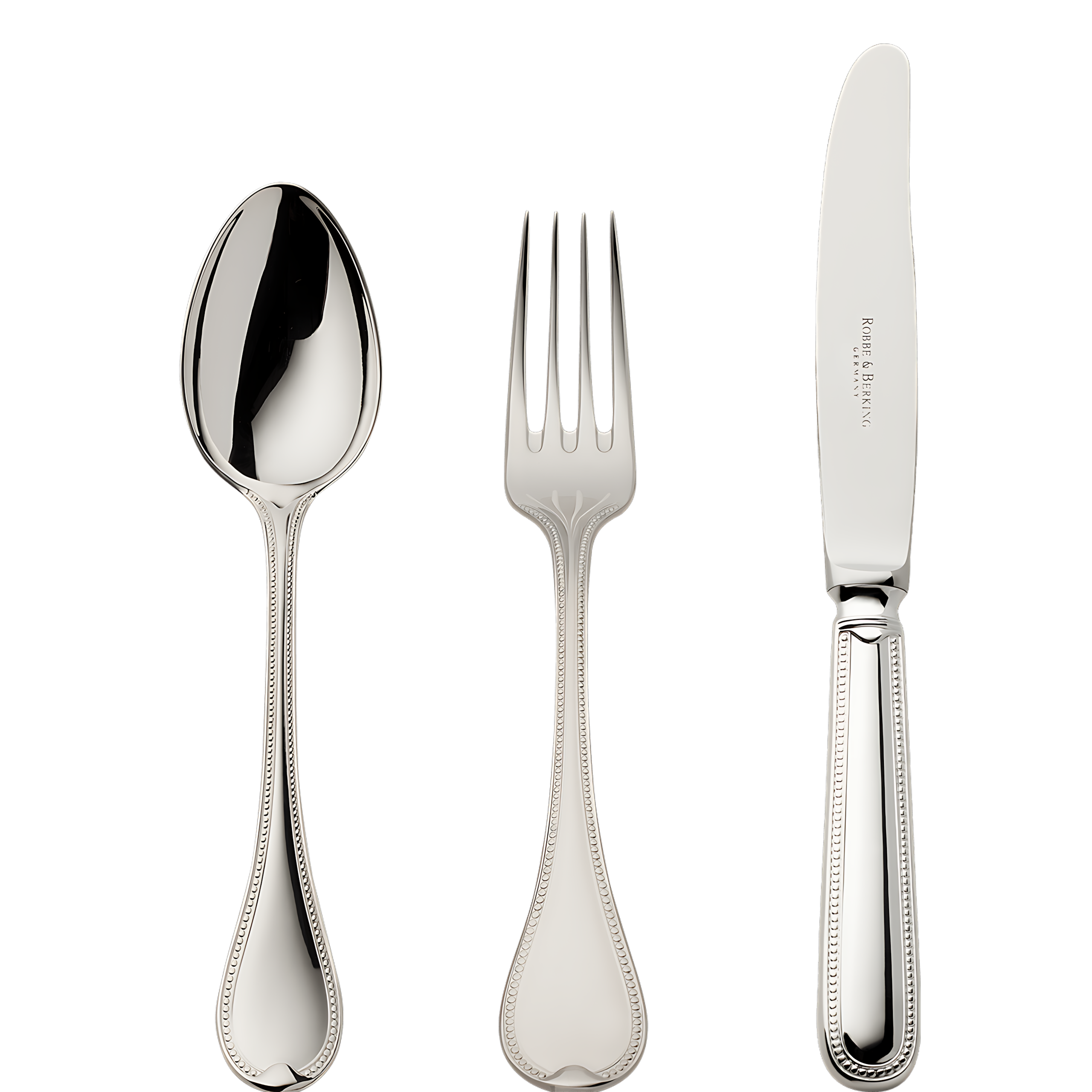 Robbe & Berking "French Pearl" Childrens Set 3-pcs silver plated Robbe & Berking "French Pearl" Childrens Set 3-pcs Sterling Silver