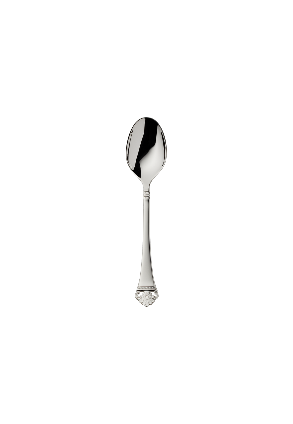 Robbe & Berking "Rose Pattern" Coffee Spoon silver plated with gold accents 13 cm