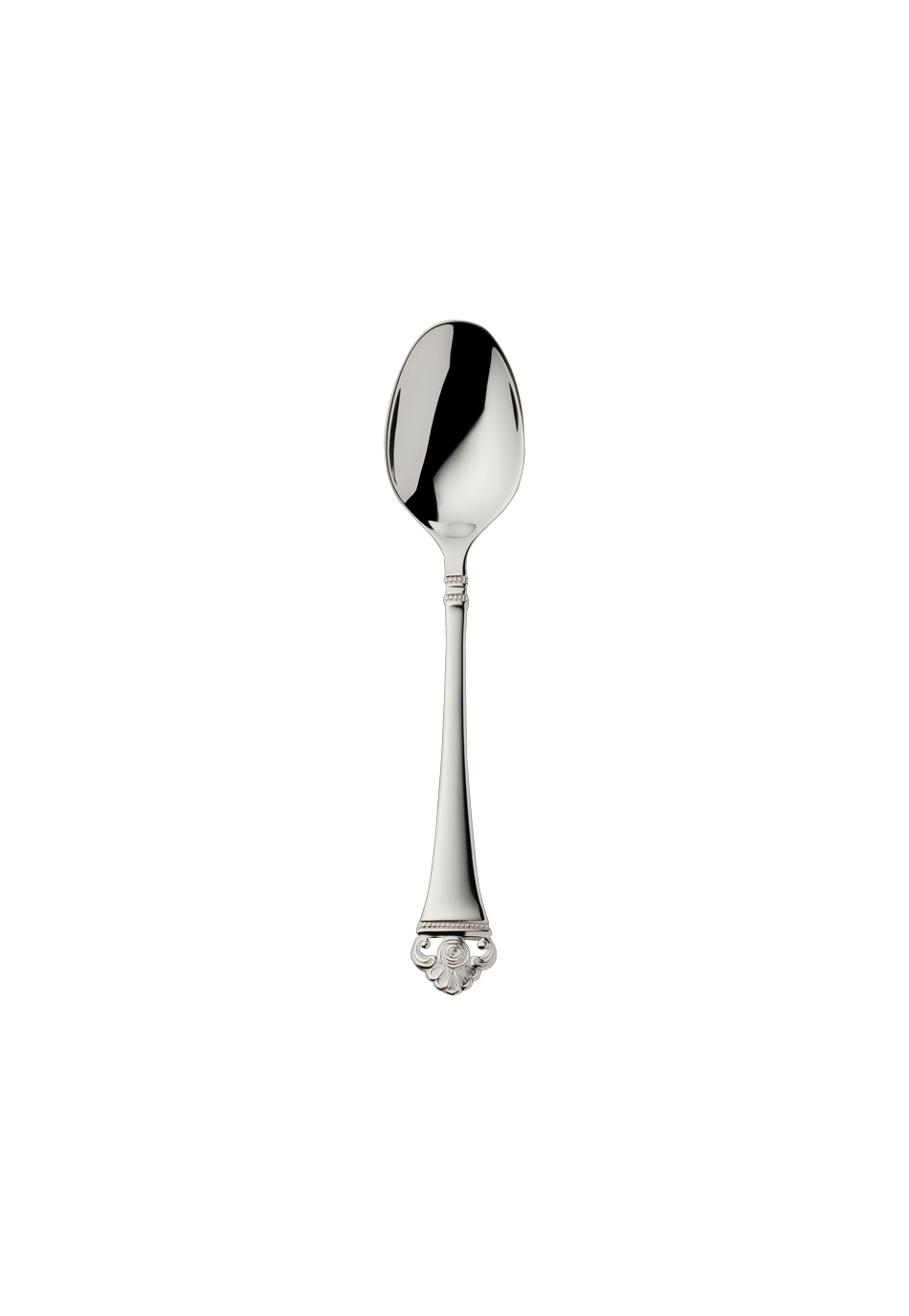 Robbe & Berking "Rose Pattern" Coffee Spoon large silver plated with gold accents 15 cm
