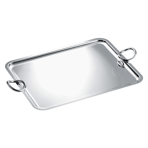 Christofle "Vertigo" Tray with handles silver plated 53x42 cm