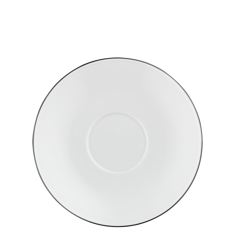 Fürstenberg "Wagenfeld" Tea Saucer Black Line Porcelain 15 cm