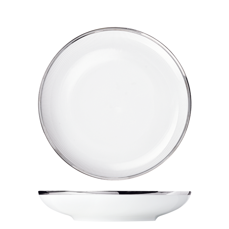 Sieger by Fürstenberg "My China! Stella" Pasta Plate Platinum Porcelain 25,3 cm